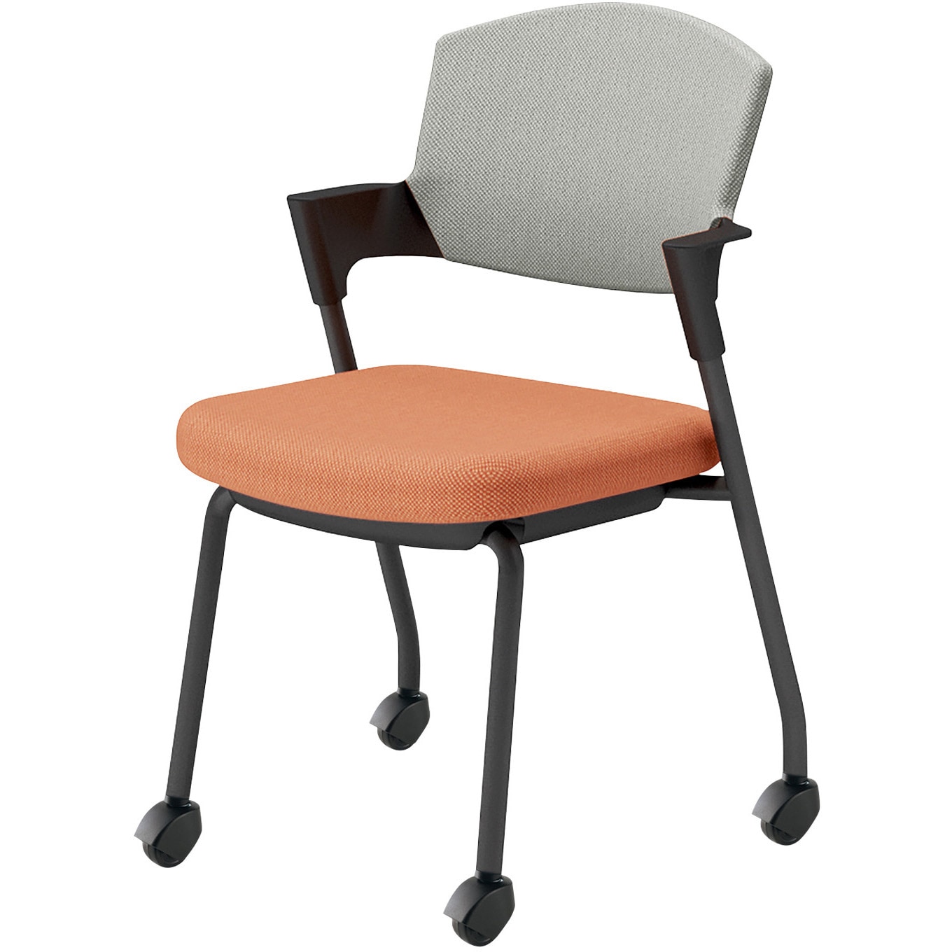 K17-B22CG-0YE22 会議用イス プロッティ キャスター背座クッションタイプ(配送・組立サービス付き) コクヨ ブラック スタッキング可(4脚) 肘掛あり K17-B22CG-0YE22 39,980円