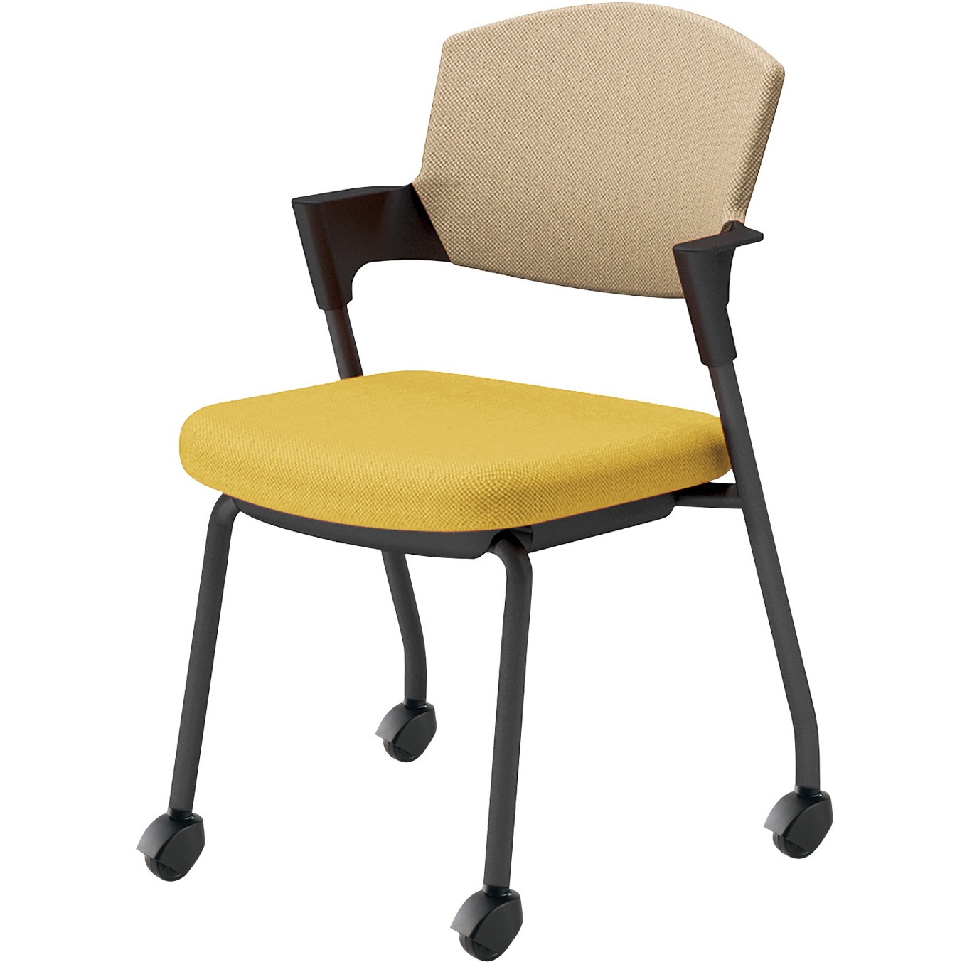 K17-B22CG-1S1K2 会議用イス プロッティ キャスター背座クッションタイプ(配送・組立サービス付き) コクヨ ブラック スタッキング可(4脚) 肘掛あり K17-B22CG-1S1K2 29,185円