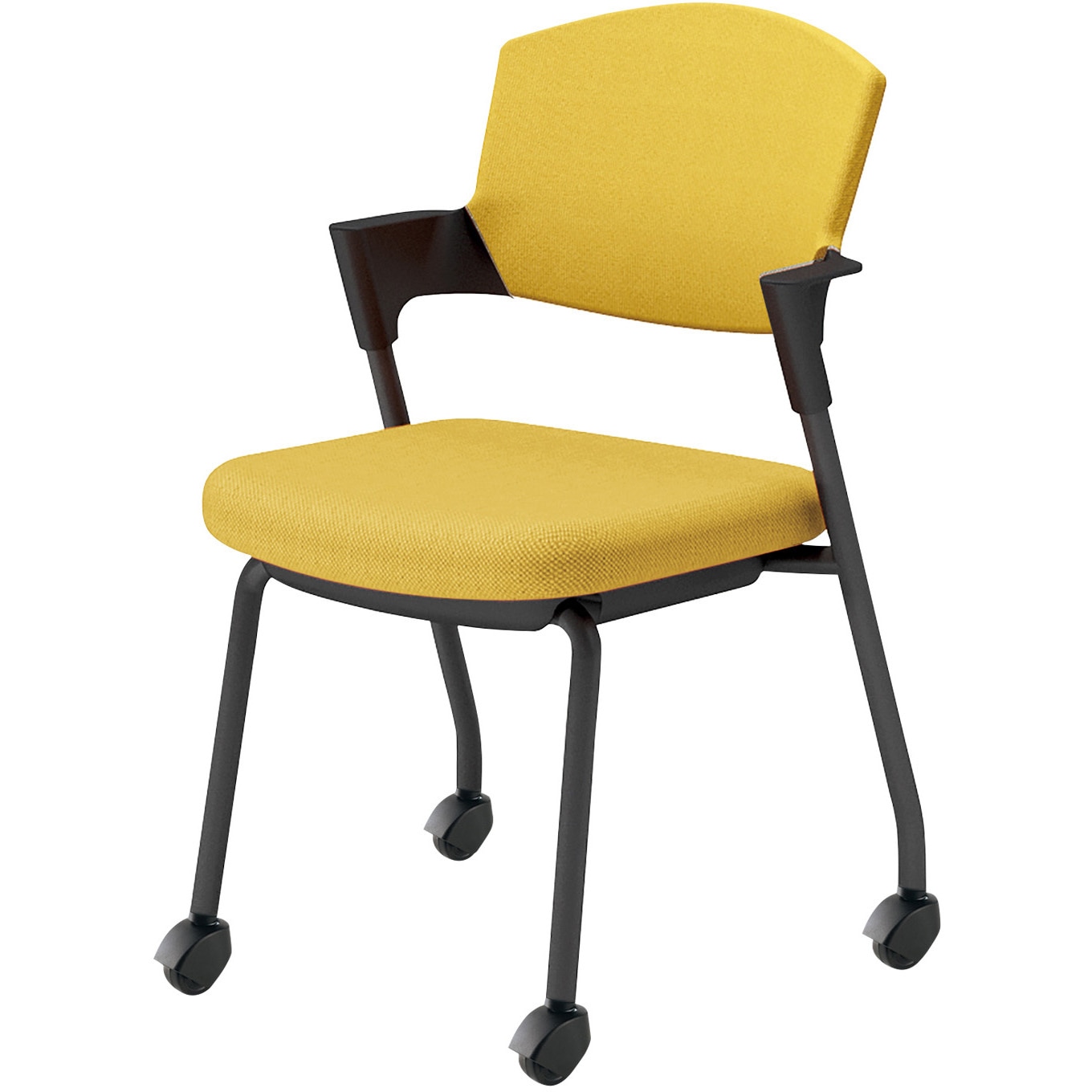 K17-B22CG-1S1S2 会議用イス プロッティ キャスター背座クッションタイプ(配送・組立サービス付き) コクヨ ブラック スタッキング可(4脚) 肘掛あり K17-B22CG-1S1S2 39,980円