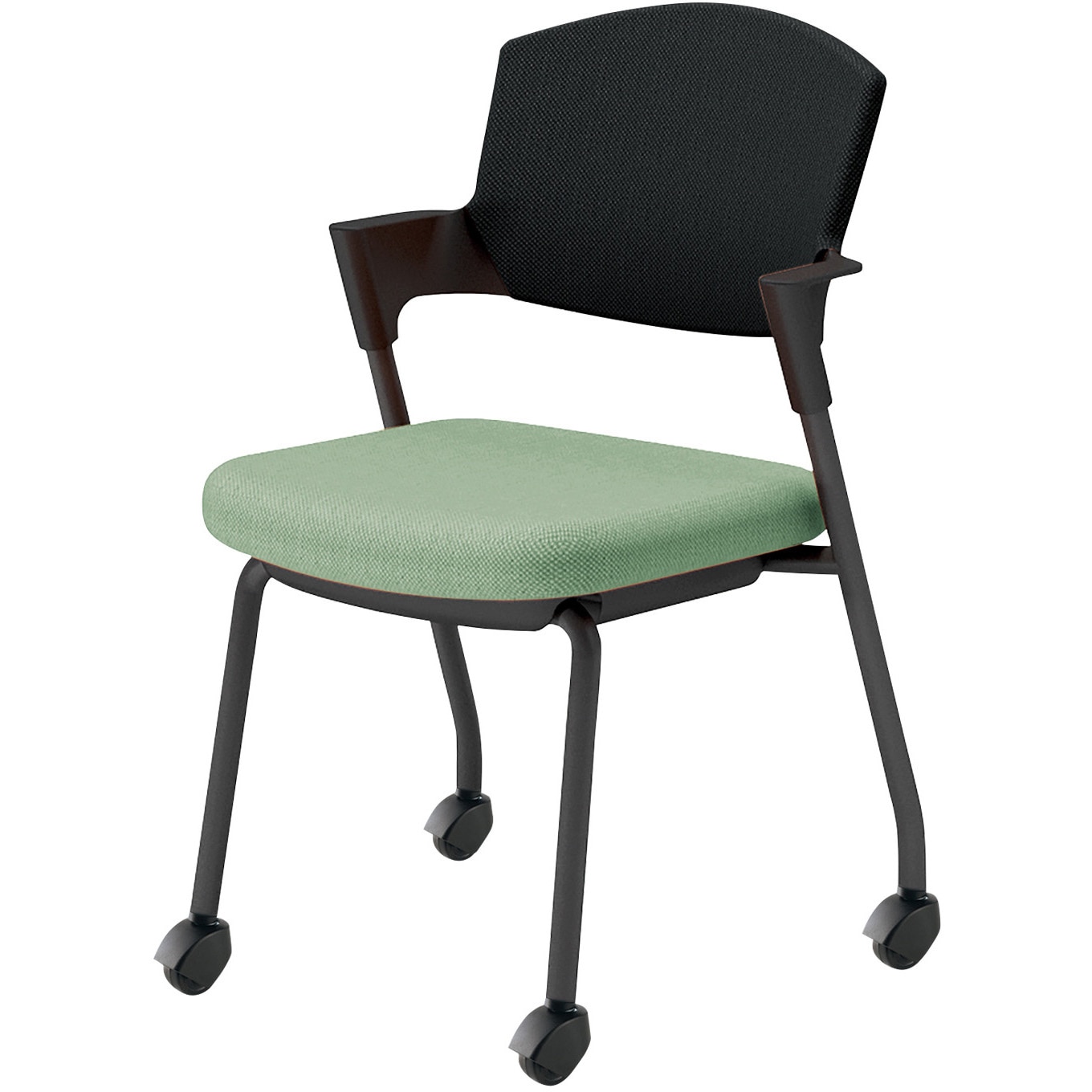 K17-B22CG-2JE62 会議用イス プロッティ キャスター背座クッションタイプ(配送・組立サービス付き) コクヨ ブラック スタッキング可(4脚) 肘掛あり K17-B22CG-2JE62 39,980円