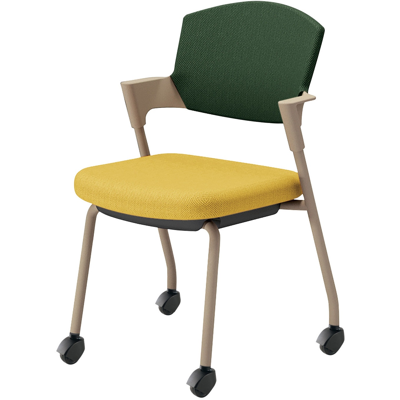 K17-Z22CG-1SQ62 会議用イス プロッティ キャスター背座クッションタイプ(配送・組立サービス付き) コクヨ ベージュ スタッキング可(4脚) 肘掛あり K17-Z22CG-1SQ62