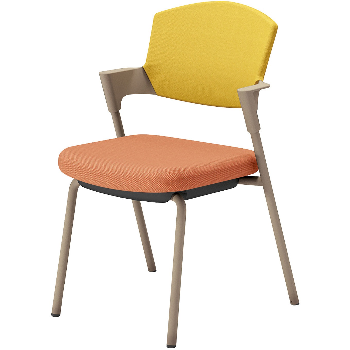 K17-Z02CZ-0Y1S2 会議用イス プロッティ 固定脚 背座クッションタイプ(配送・組立サービス付き) コクヨ ベージュ スタッキング可(4脚) 肘掛あり K17-Z02CZ-0Y1S2