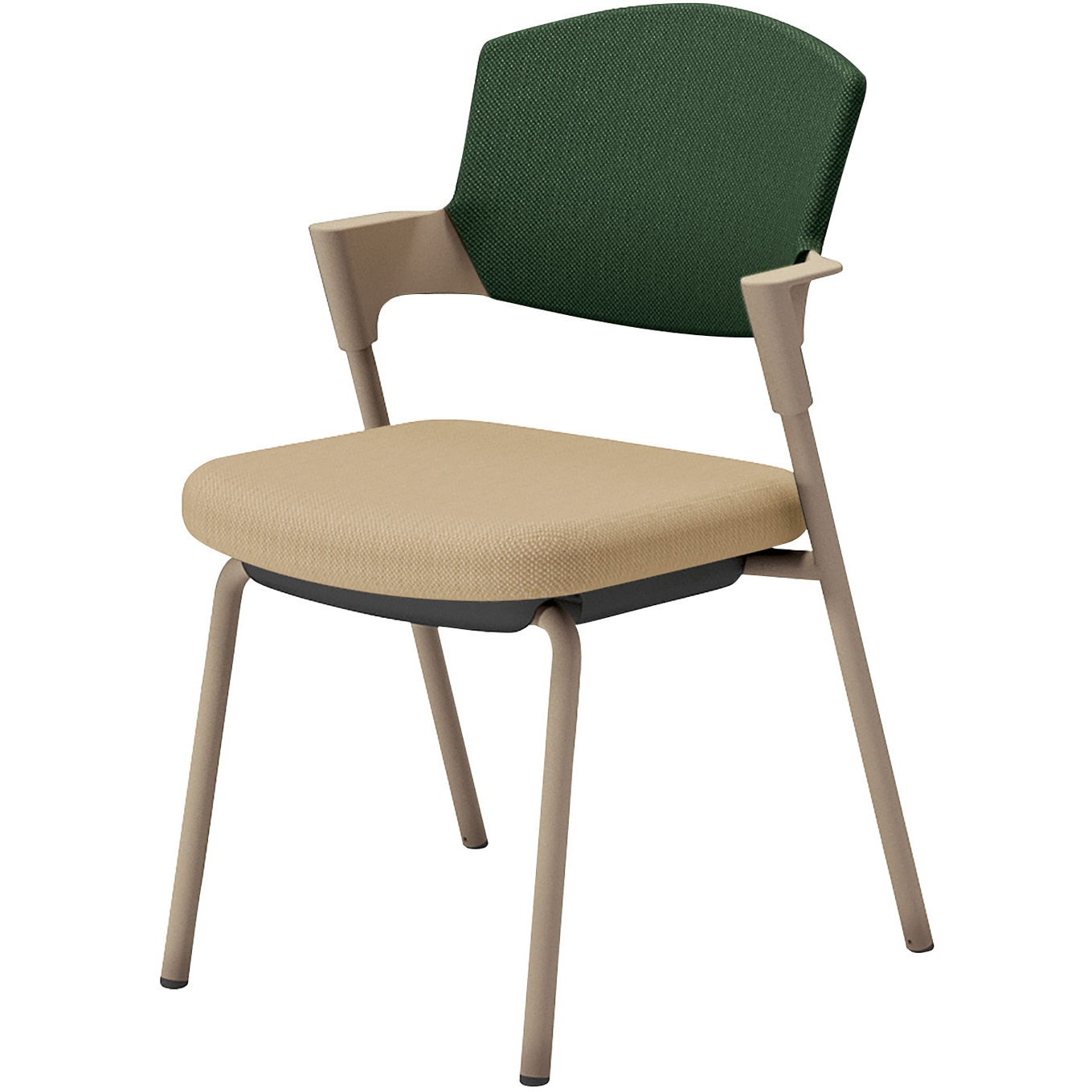 K17-Z02CZ-1KQ62 会議用イス プロッティ 固定脚 背座クッションタイプ(配送・組立サービス付き) コクヨ ベージュ スタッキング可(4脚) 肘掛あり K17-Z02CZ-1KQ62
