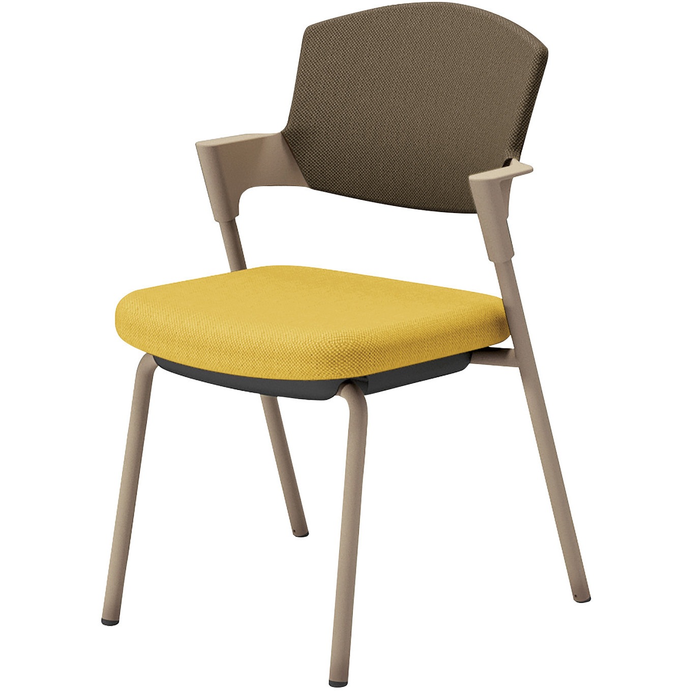 K17-Z02CZ-1SM62 会議用イス プロッティ 固定脚 背座クッションタイプ(配送・組立サービス付き) コクヨ ベージュ スタッキング可(4脚) 肘掛あり K17-Z02CZ-1SM62