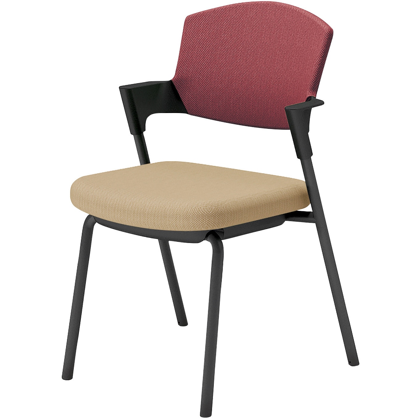 K17-B02CZ-1KAG2 会議用イス プロッティ 固定脚 背座クッションタイプ(配送・組立サービス付き) コクヨ ブラック スタッキング可(4脚) 肘掛あり K17-B02CZ-1KAG2 36,980円