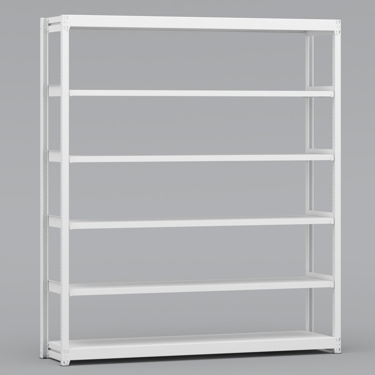 BLL671-456SOR 中軽量棚 150kg 単体1連 金剛(KONGO) ホワイト色 スチール 荷重1000kg 高さ2100mm奥行450mm  BLL671-456SOR