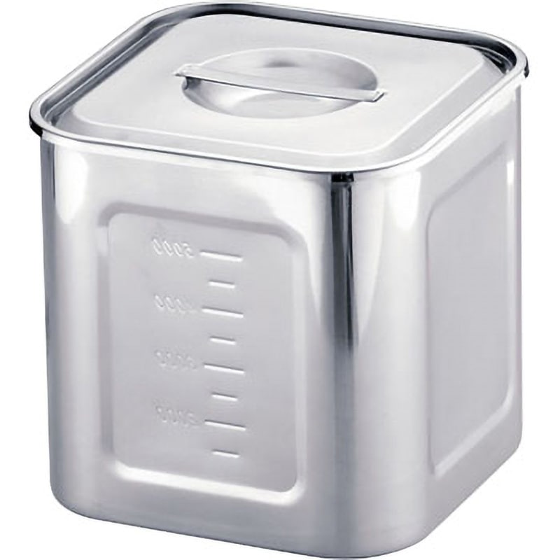 HACCP18-8深型角キッチンポット YUKIWA(ユキワ/三宝産業) 容量4.2L