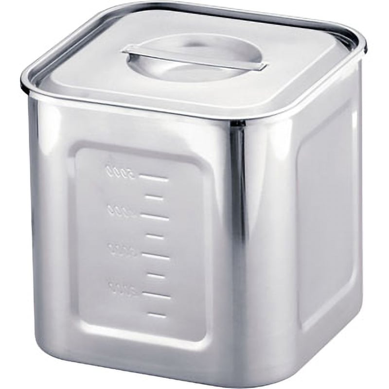 HACCP18-8深型角キッチンポット YUKIWA(ユキワ/三宝産業) 容量8.6L