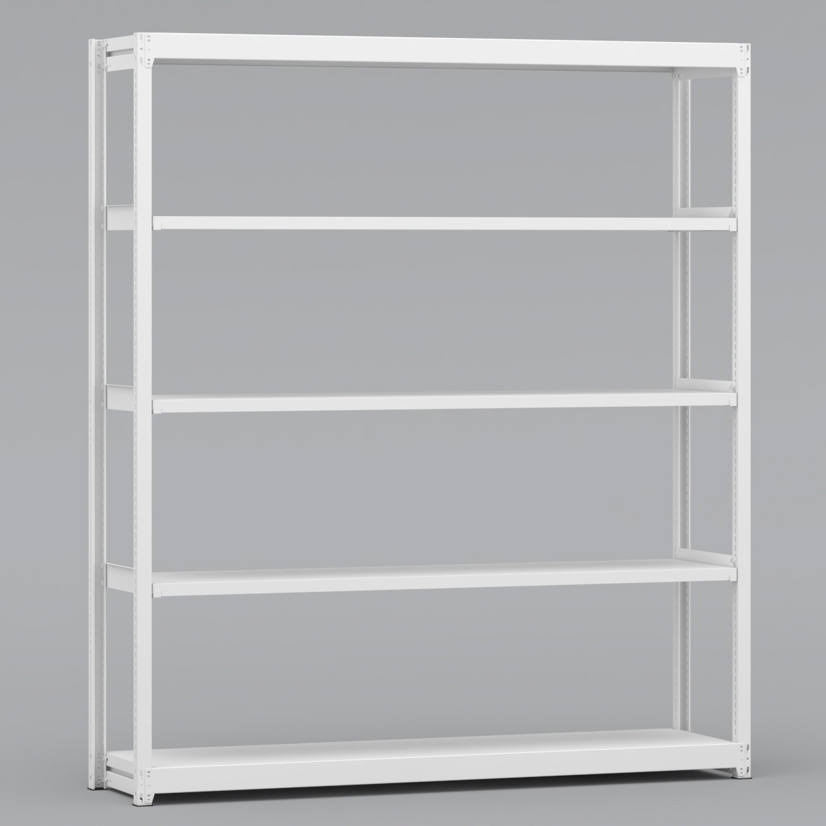 BLL671-455SOR 中軽量棚 150kg 単体1連 金剛(KONGO) ホワイト色 スチール 荷重1000kg 高さ2100mm奥行450mm  BLL671-455SOR