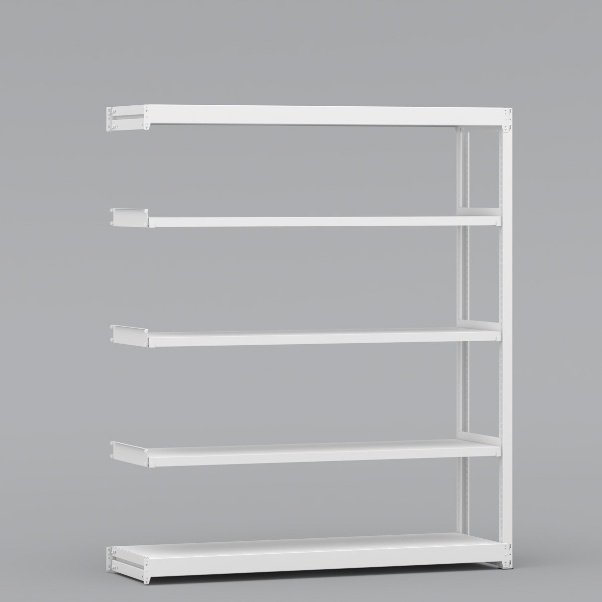 BLL561-455SAR 中軽量棚 150kg 連結1連 金剛(KONGO) スチール ホワイト色 高さ1800mm  BLL561-455SAR