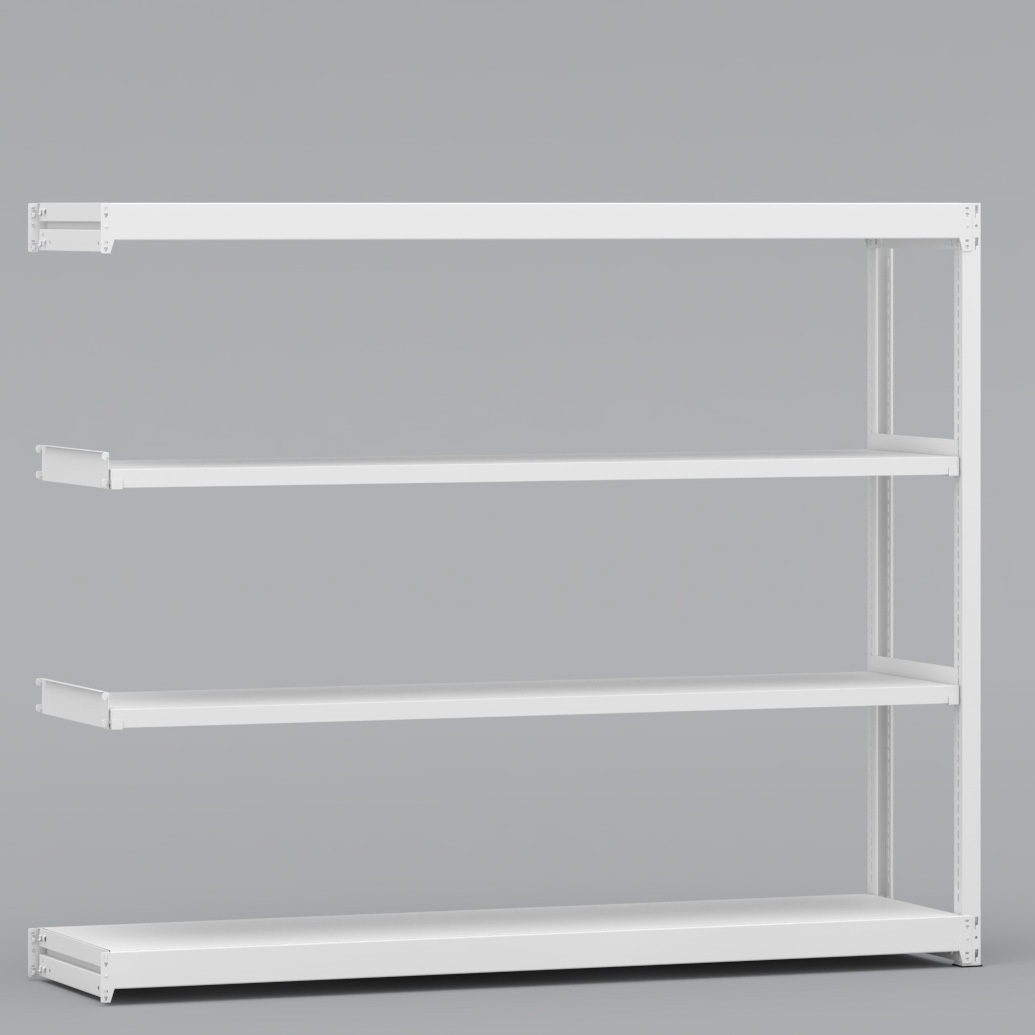 BLL651-454SAR 中軽量棚 150kg 連結1連 金剛(KONGO) スチール ホワイト色 高さ1500mm  BLL651-454SAR