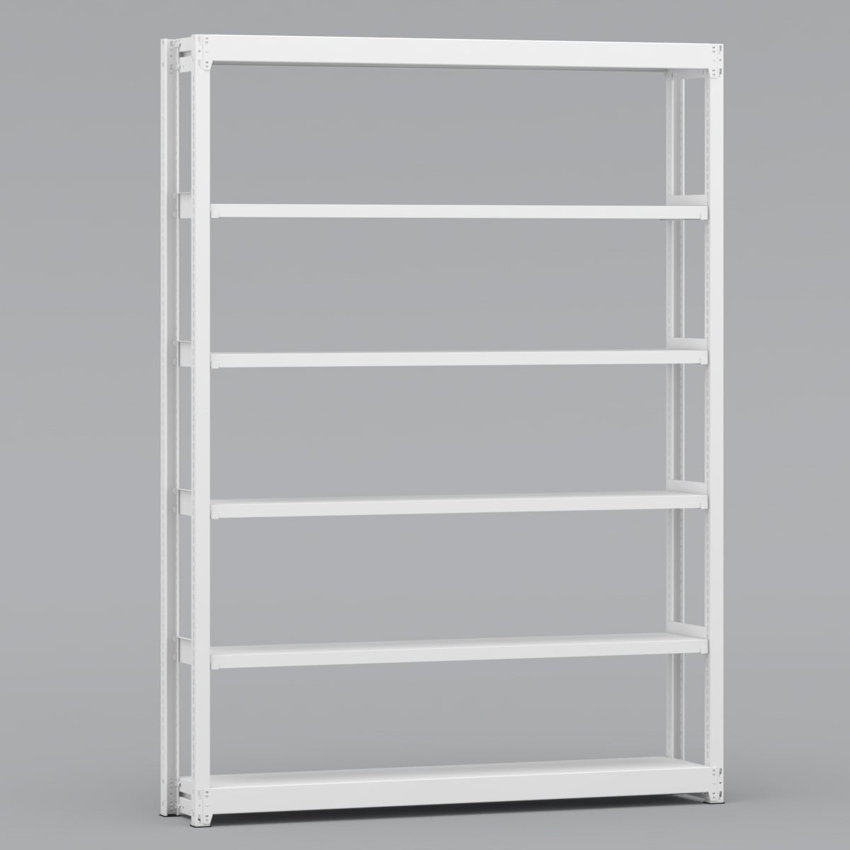 BLM571-306SOR 中軽量棚 200kg 単体1連 金剛(KONGO) ホワイト色 スチール 荷重1000kg 高さ2100mm奥行300mm  BLM571-306SOR