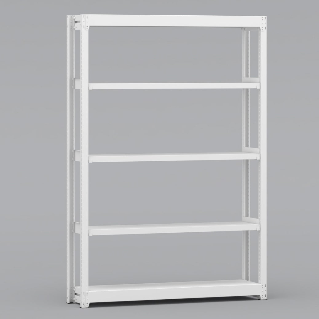BLM461-305SOR 中軽量棚 200kg 単体1連 金剛(KONGO) ホワイト色 スチール 荷重1000kg 高さ1800mm奥行300mm  BLM461-305SOR 35,087円