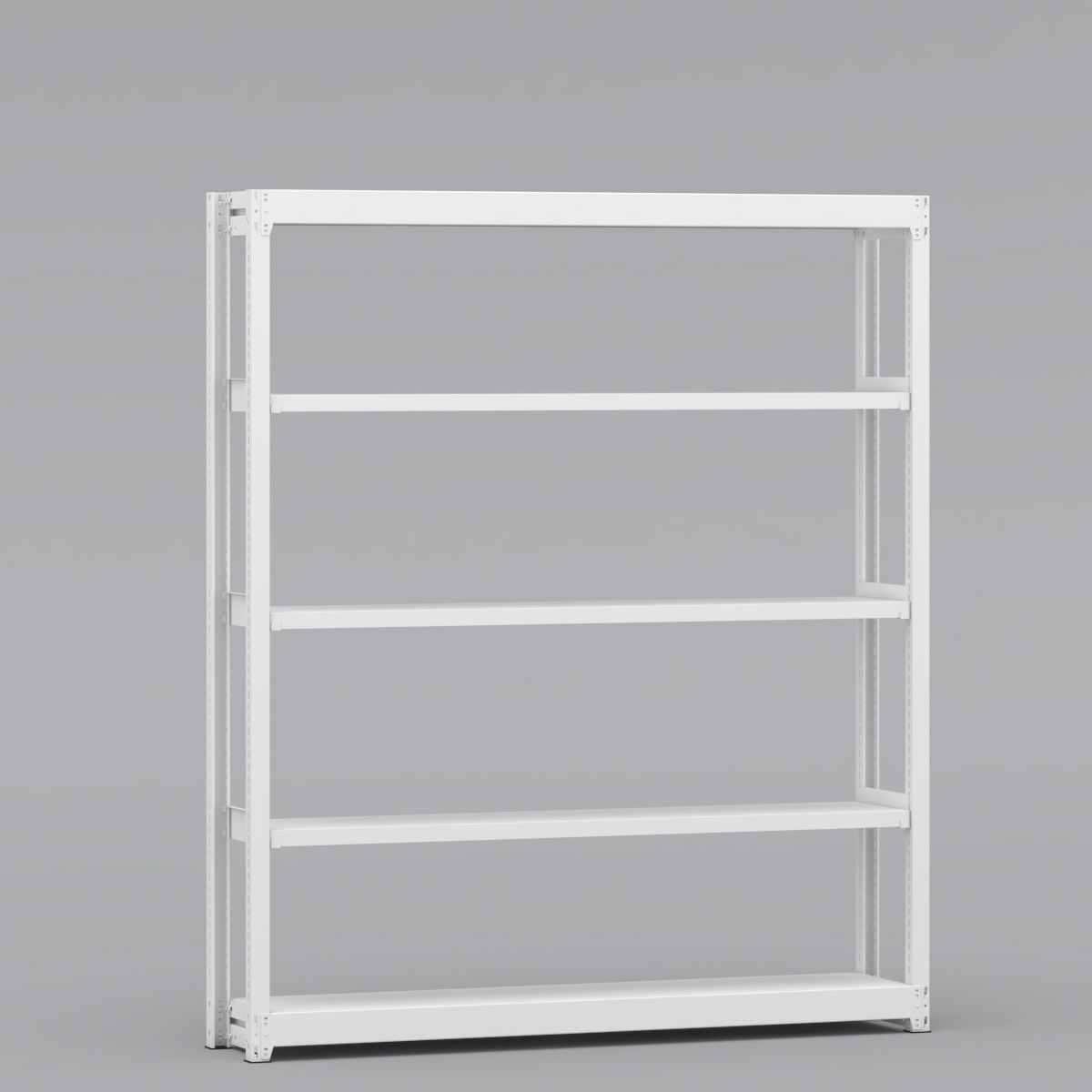 BLM561-305SOR 中軽量棚 200kg 単体1連 金剛(KONGO) ホワイト色 スチール 荷重1000kg 高さ1800mm奥行300mm  BLM561-305SOR
