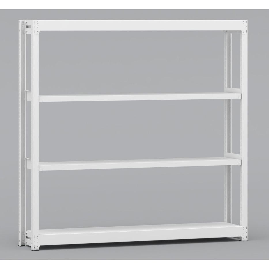 BLM551-304SOR 中軽量棚 200kg 単体1連 金剛(KONGO) ホワイト色 スチール 荷重1000kg 高さ1500mm奥行300mm  BLM551-304SOR
