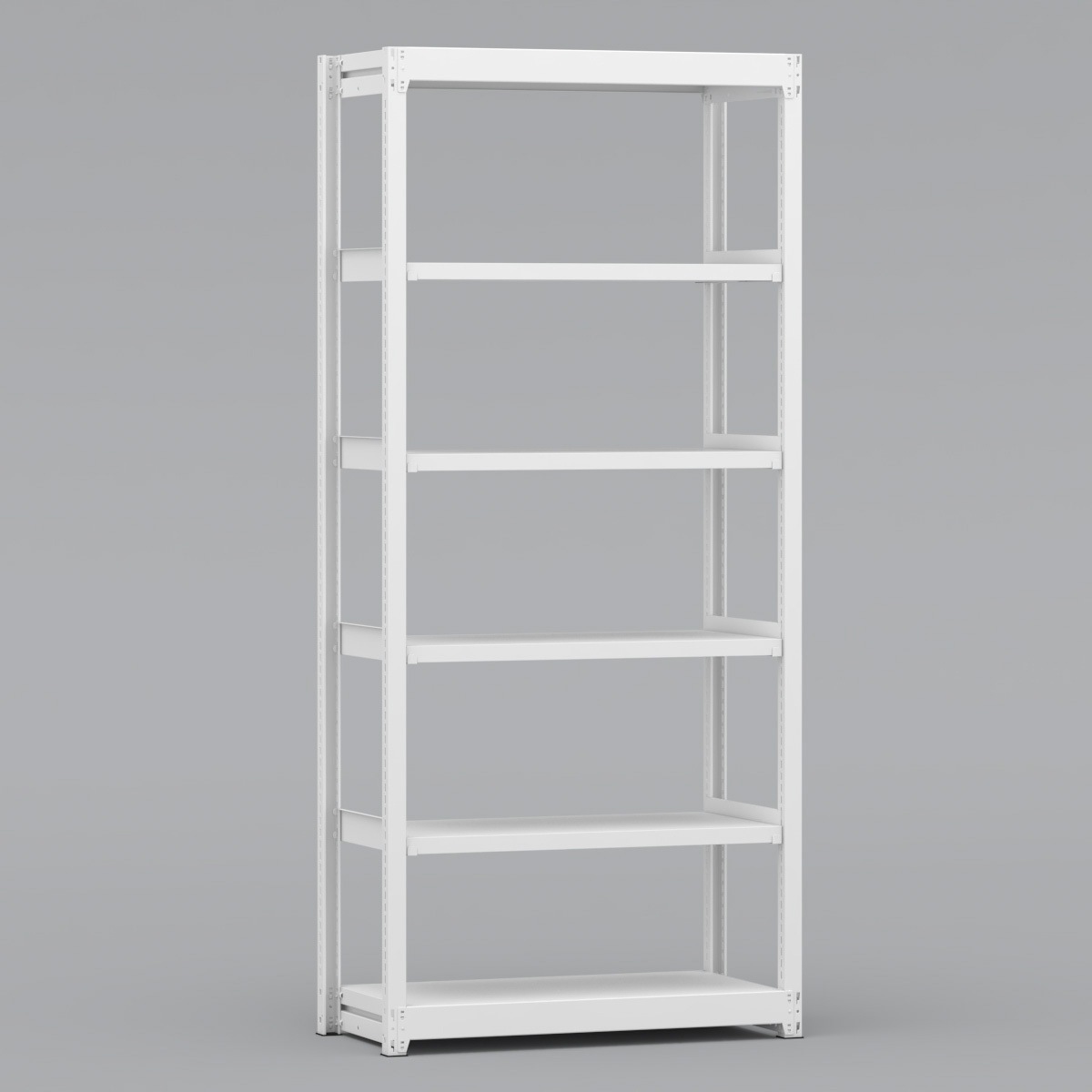 BLM371-456SOR 中軽量棚 200kg 単体1連 金剛(KONGO) ホワイト色 スチール 荷重1000kg 高さ2100mm奥行450mm  BLM371-456SOR