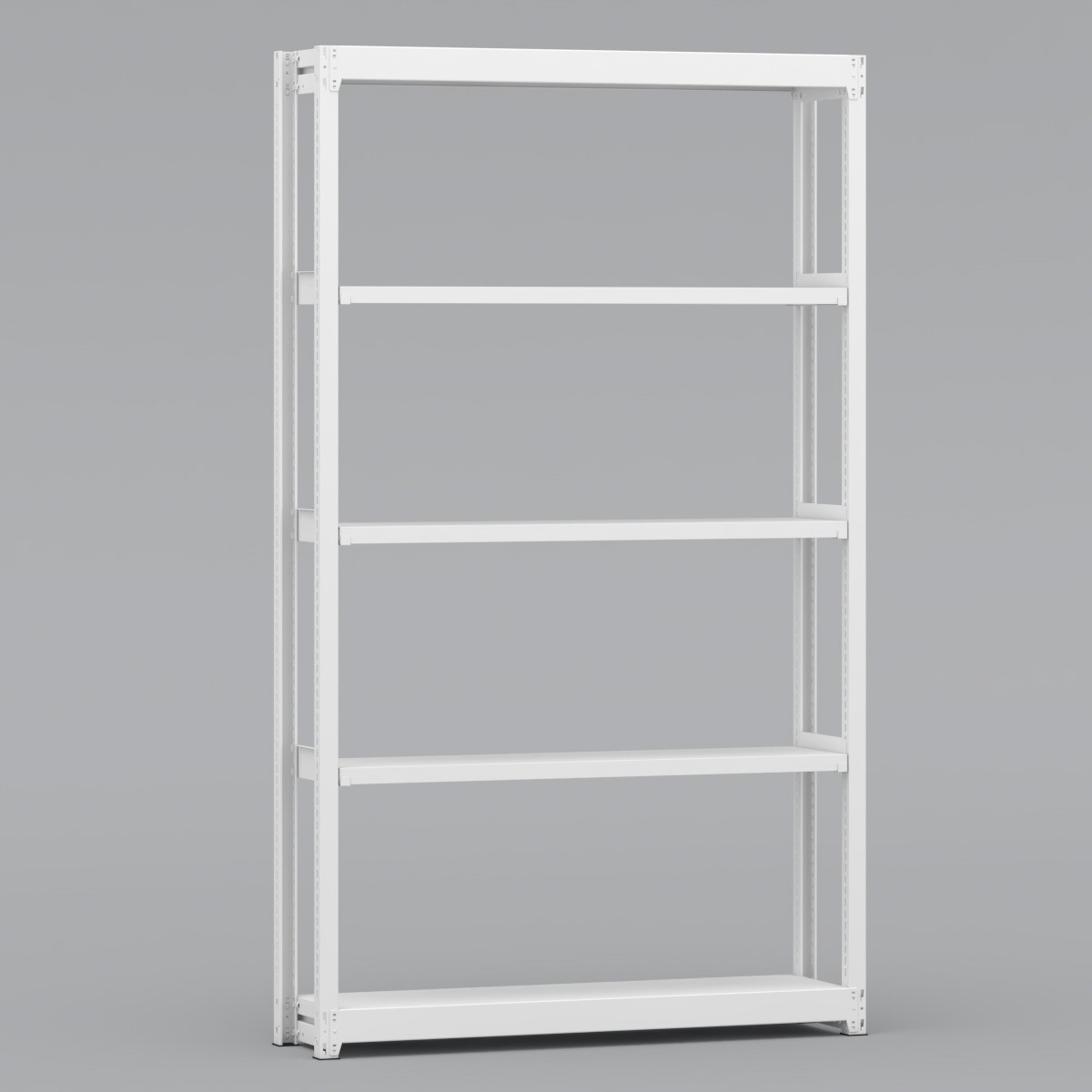 BLM471-305SOR 中軽量棚 200kg 単体1連 金剛(KONGO) ホワイト色 スチール 荷重1000kg 高さ2100mm奥行300mm  BLM471-305SOR