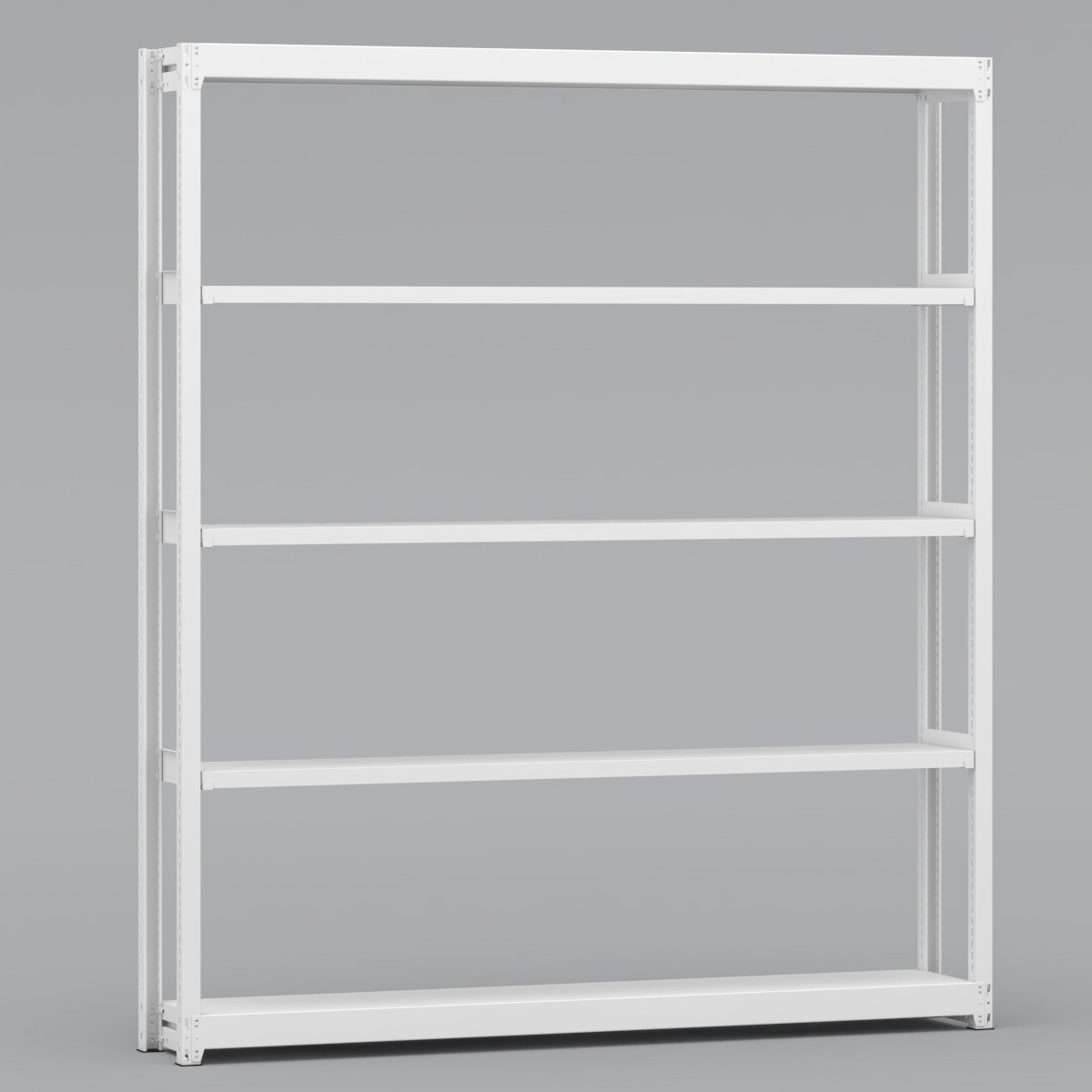 BLM671-305SOR 中軽量棚 200kg 単体1連 金剛(KONGO) ホワイト色 スチール 荷重1000kg 高さ2100mm奥行300mm  BLM671-305SOR