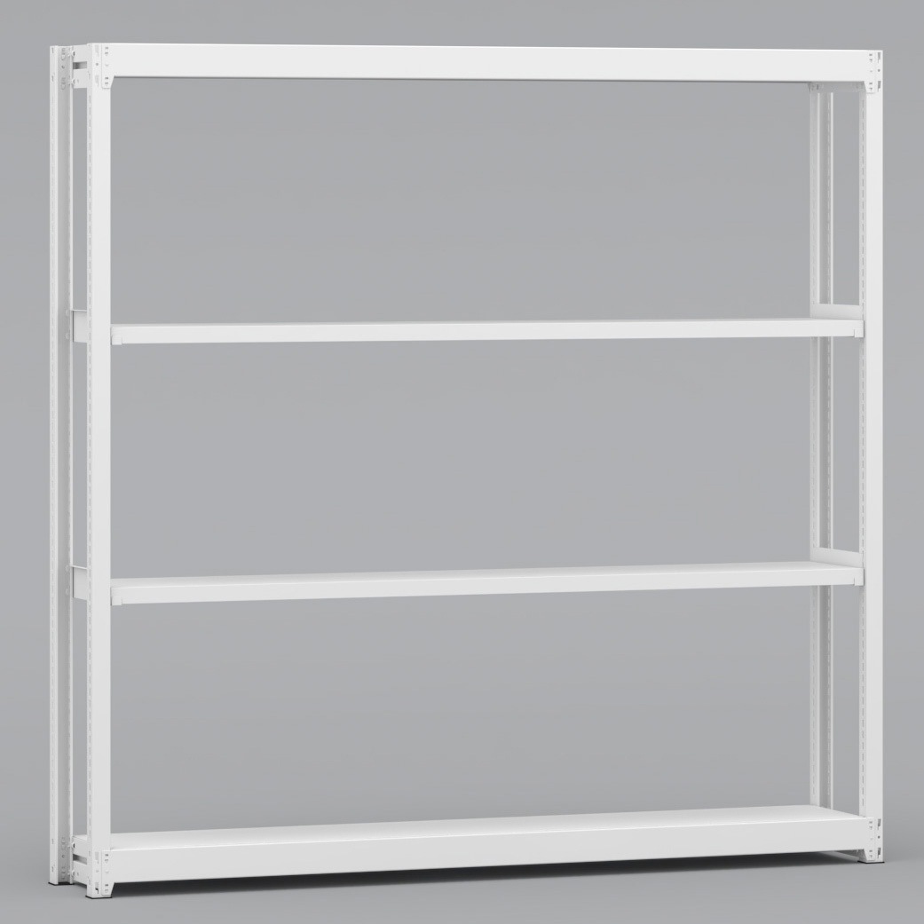 BLM661-304SOR 中軽量棚 200kg 単体1連 金剛(KONGO) ホワイト色 スチール 荷重1000kg 高さ1800mm奥行300mm  BLM661-304SOR