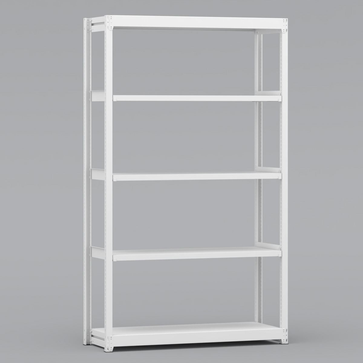 BLM471-455SOR 中軽量棚 200kg 単体1連 金剛(KONGO) ホワイト色 スチール 荷重1000kg 高さ2100mm奥行450mm  BLM471-455SOR