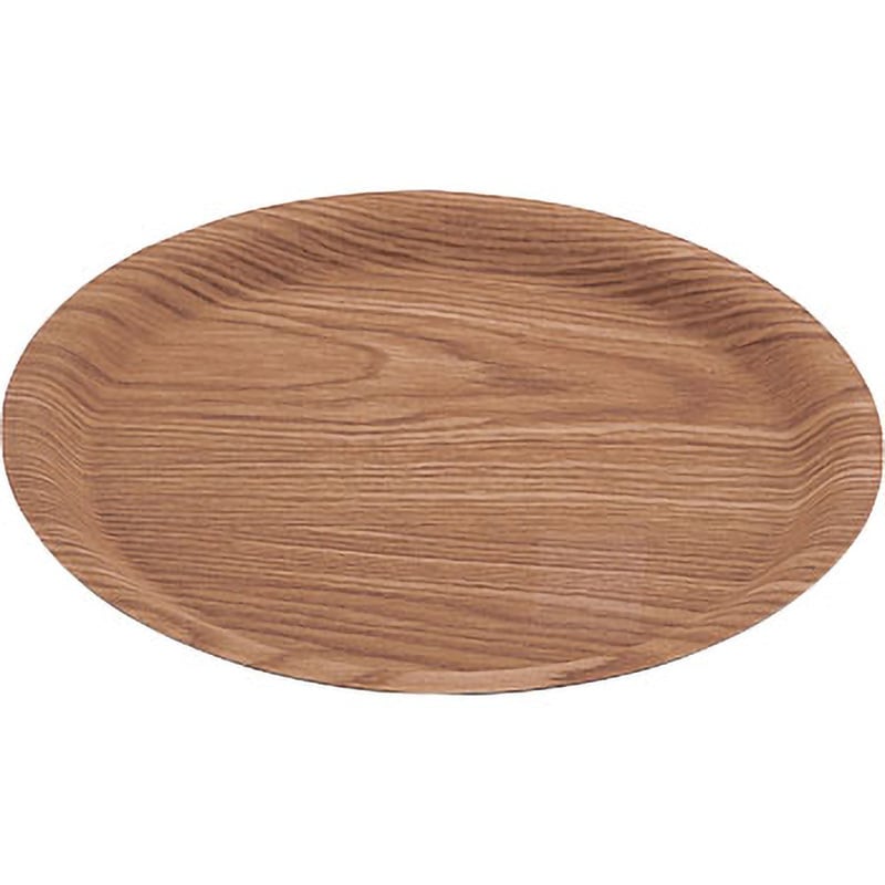 木目樹脂ラウンドトレイ 萬洋 ナチュラル色 大サイズ 5,398円