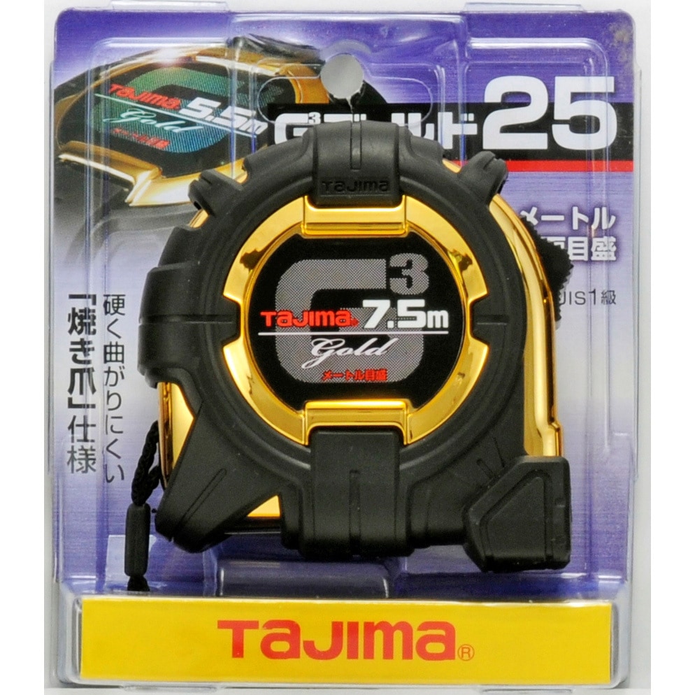 タジマ Tajima スケール G3ゴールドロック G3GL25-75BL×3個 Amazon.co.jp: タジマ(Tajima) コンベックス 7.5m×25mm G3