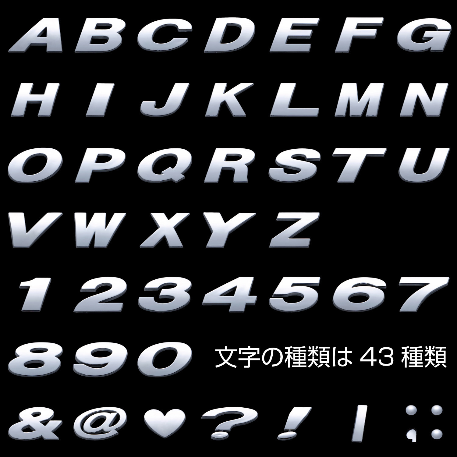 603264 ABCエンブレム単品(1枚単位) JET INOUE(ジェットイノウエ) 文字