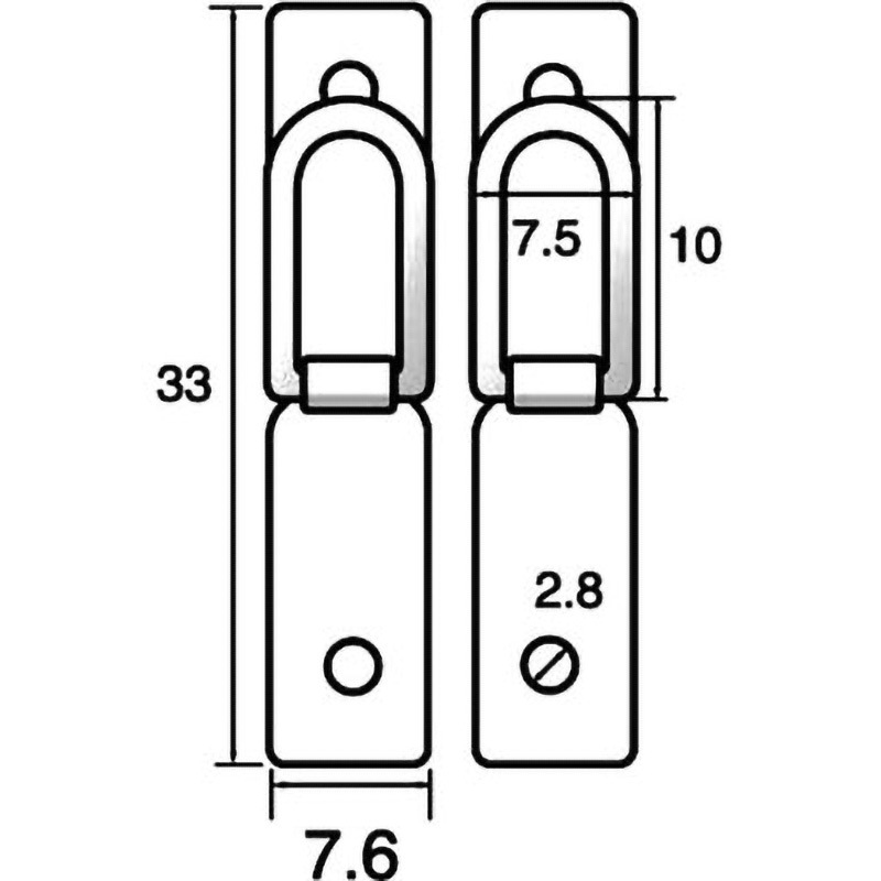 6219 N型吊カン ステンレス 1箱(100組) 福井金属工芸 【通販モノタロウ】