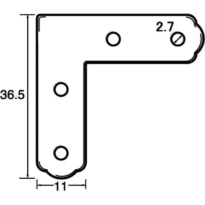 6293 角金具 ステンレス 1箱(100個) 福井金属工芸 【通販モノタロウ】