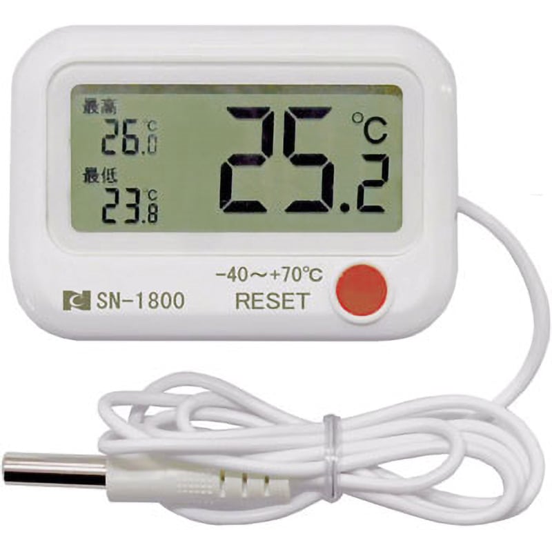 SN-1800 冷凍・冷蔵庫用デジタル温度計(電池式) 1個 熱研 【通販