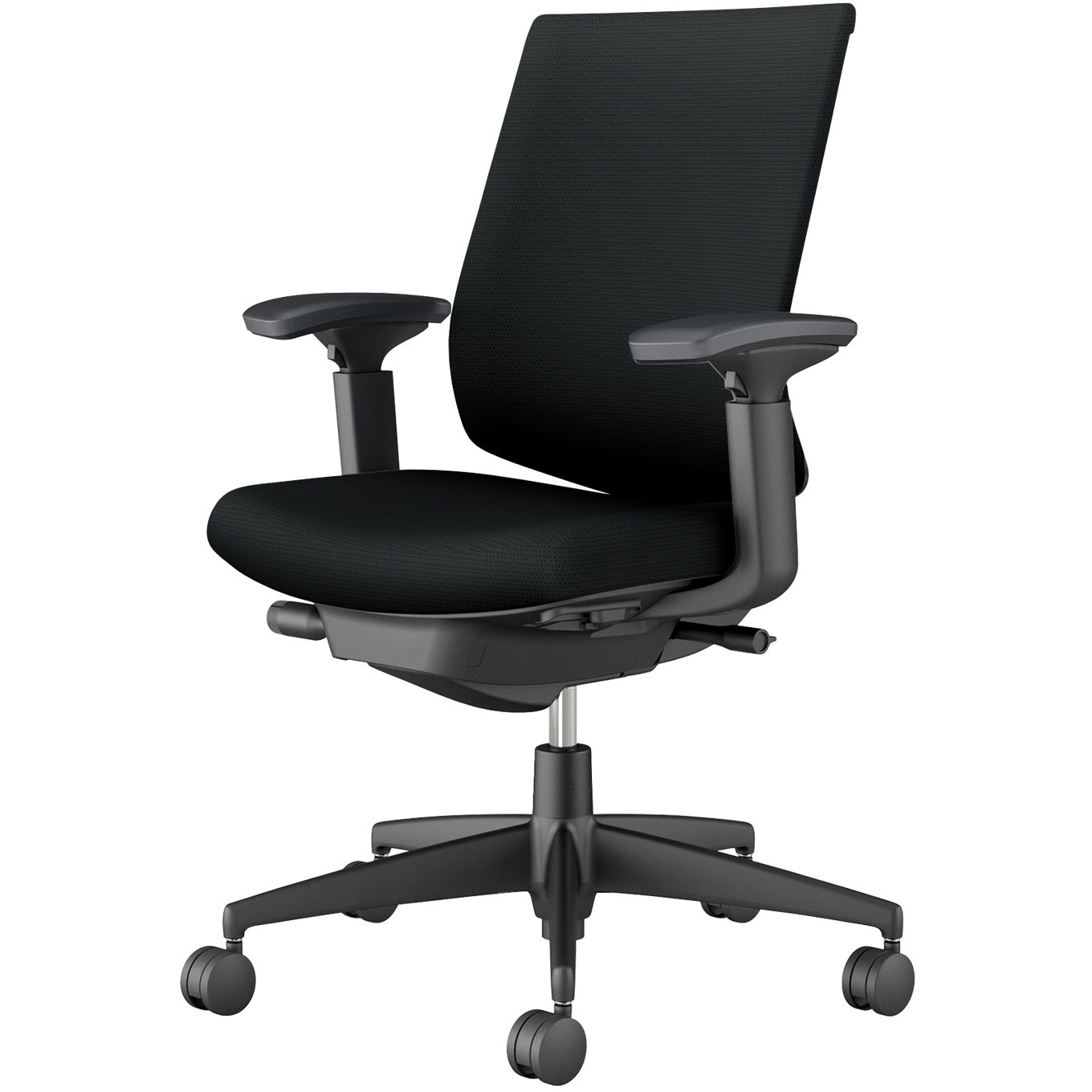 コクヨ　C04-B130C_-__1　オフィスチェア　Mitra2＜ミトラ2＞　ファブリックタイプ　スタンダードバック　ブラック樹脂脚　可動肘　ランバーサポートなし