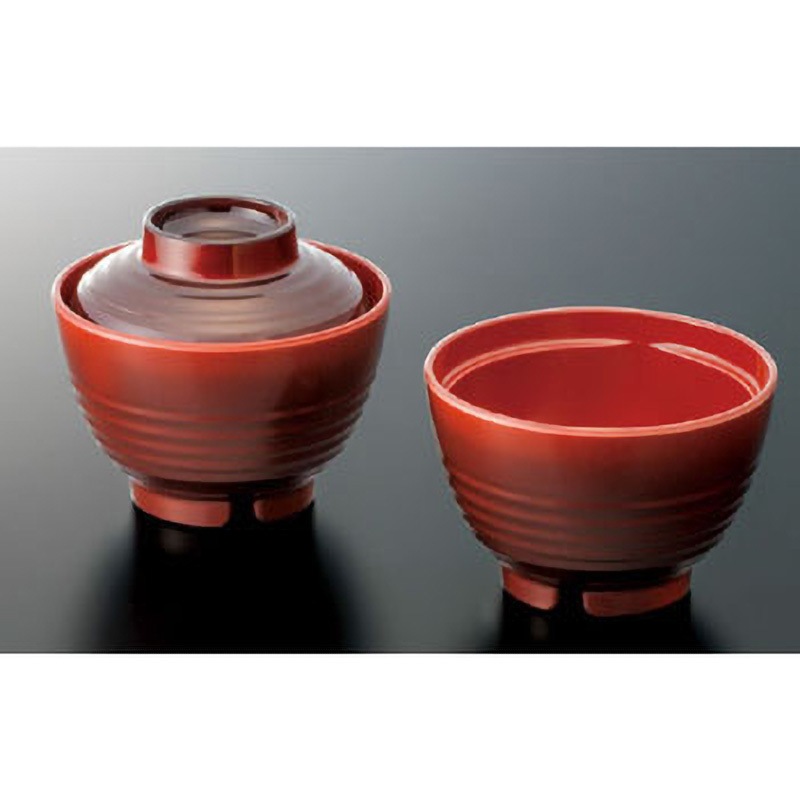 M-139TM 汁椀(溜内朱)(趣器＜汁椀＞) スリーライン 種別:身 容量310mL