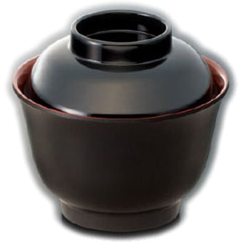GW-334 小吸物椀(外黒内朱)(汁椀) スリーライン 容量280mL GW