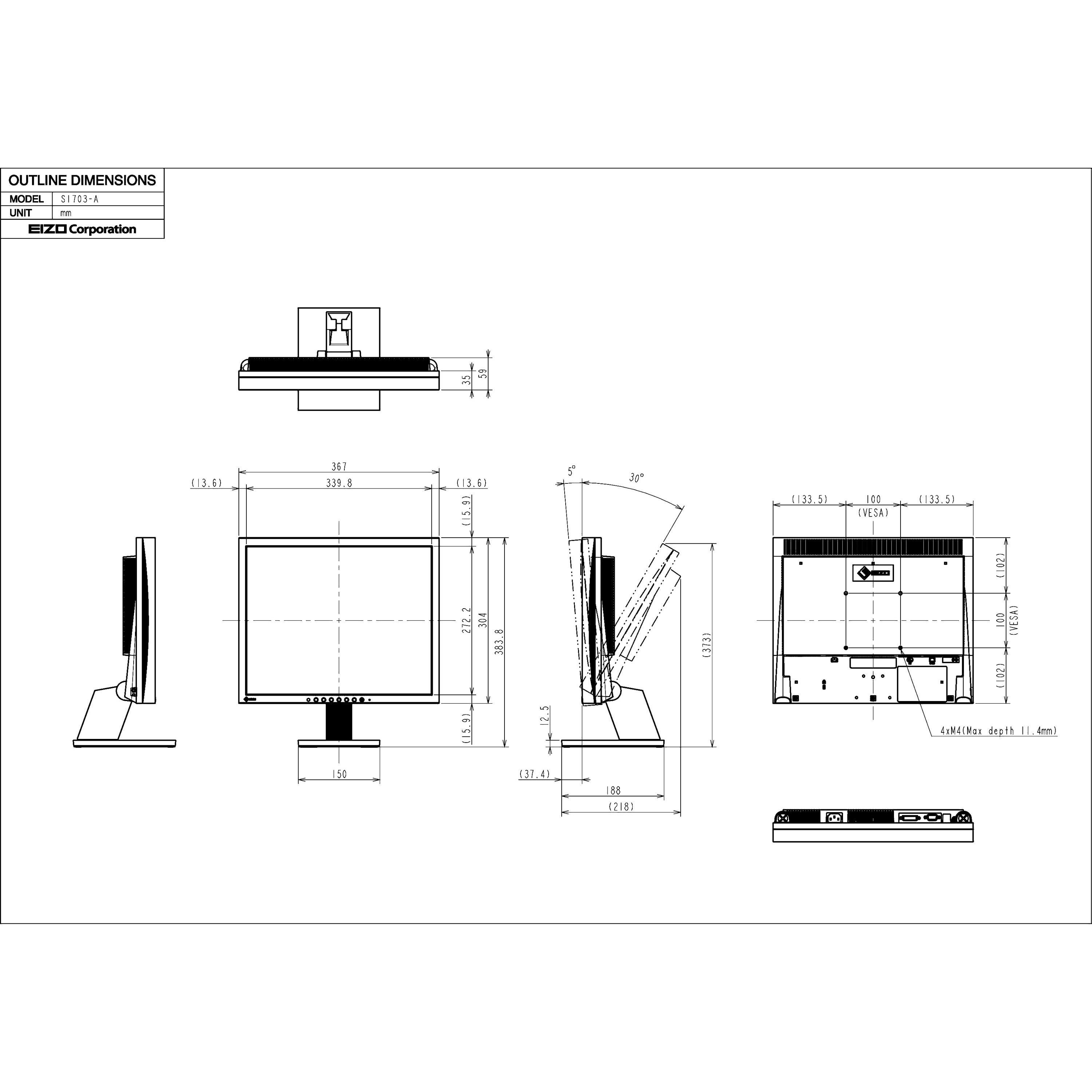 (未使用･未開封品)EIZO FlexScan S1703-ATBK FlexScan S1703-A | EIZO