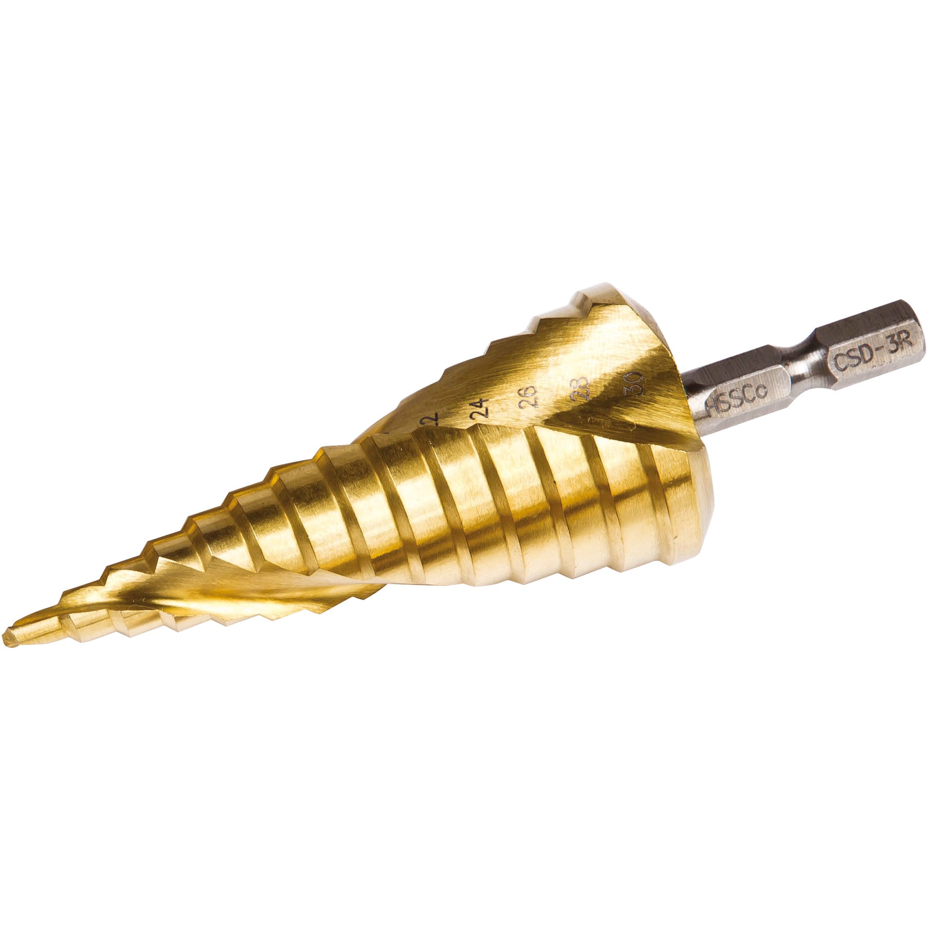 CSD-3TR コバルトステップドリル ウイニングボアー 2枚刃 チタンコーティング シャンク径6.35mm  CSD-3TR