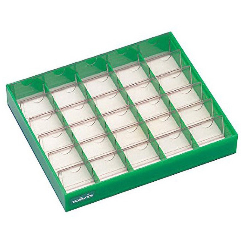 SC-30G 散薬用トレー ナビス(アズワン) グリーン色 30人用 底マット付き 寸法(名札差し)34×51mm