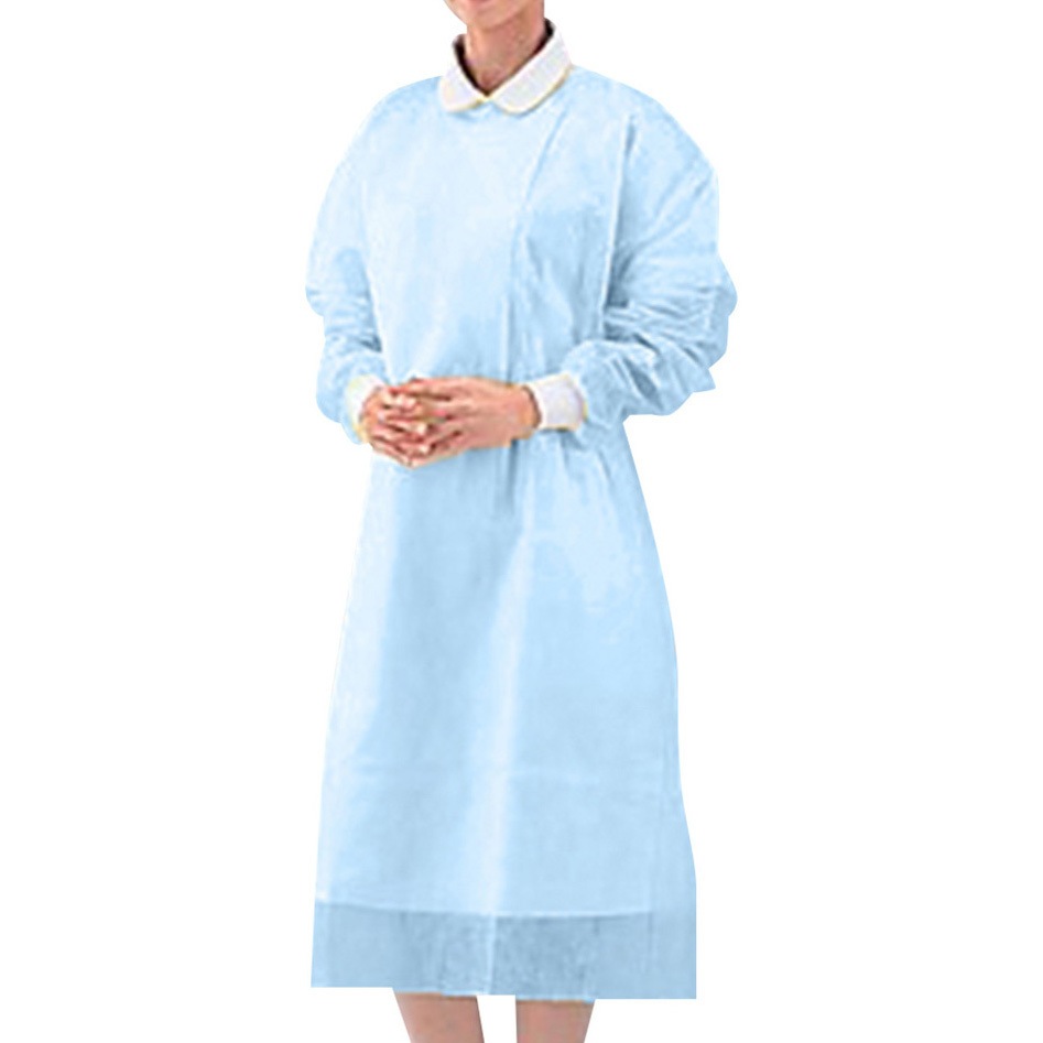 アイソレーションガウン(袖付) ブルー ナビス(アズワン) 不織布(PPスパンボンド)製 7,492円