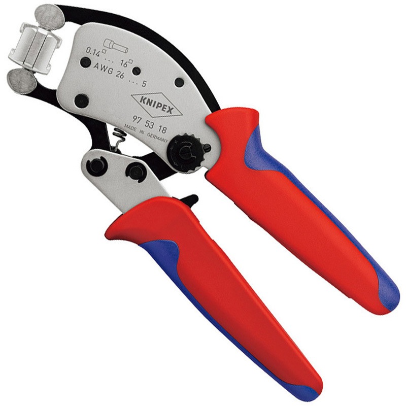 9753-18 マルチアジャストワイヤーエンド圧着ペンチ 1丁 KNIPEX(クニペックス) 【通販モノタロウ】