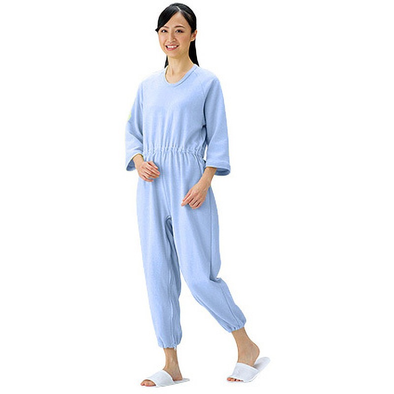 【未使用品】介護用つなぎ寝巻き　夏用　Lサイズ　後ファスナータイプ　2枚セット 未使用品】介護用つなぎ寝巻き 夏用 Lサイズ 後ファスナータイプ
