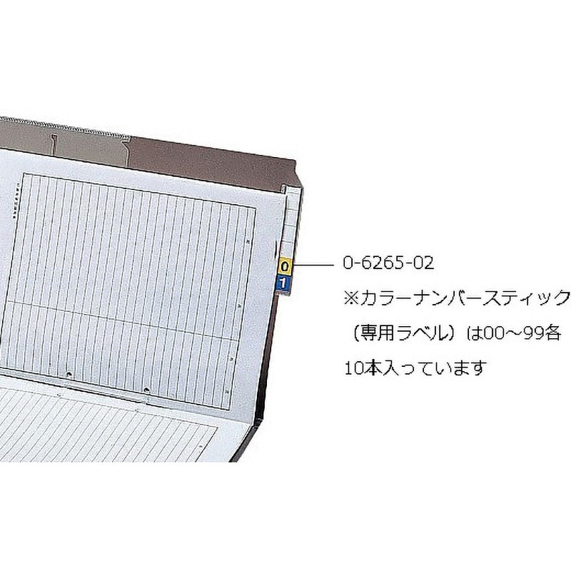 カラーナンバースティック(専用ラベル) 1000本入 サンリーフ 適合サイズA4ヨコ