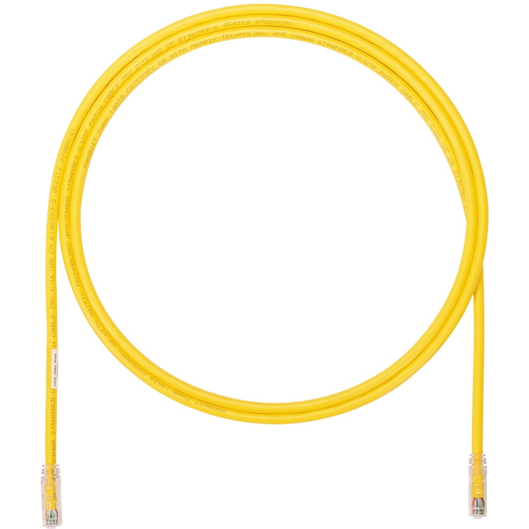 UTP6AX15MYL LANケーブル(両端コネクタ付)カテゴリ6A対応 PANDUIT(パンドウイット) 種類UTP 黄色 全長15m 1本