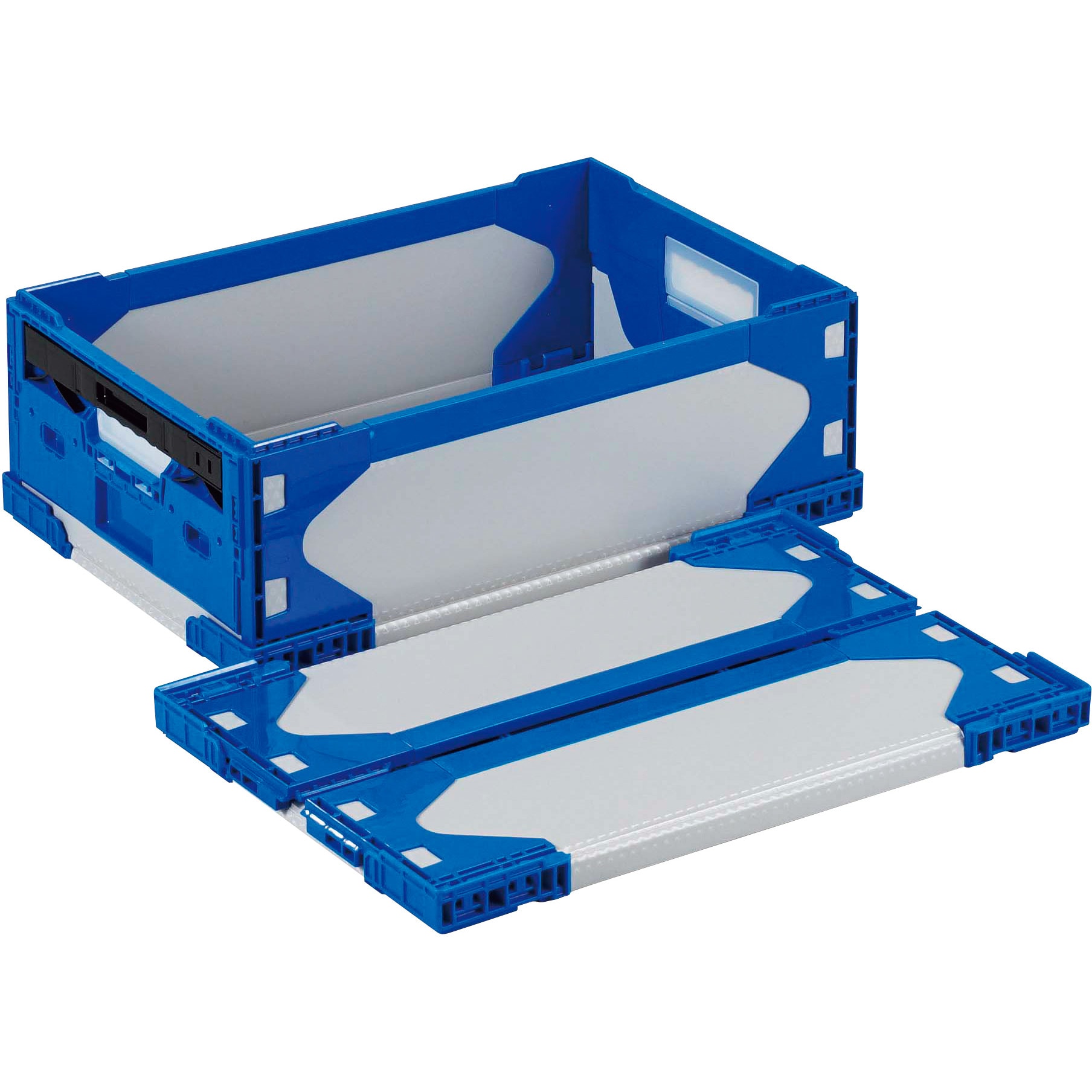 LTRSSS26GYDB525X350X181 TECCELL Container(テクセルコンテナ)LT-RS-SS 岐阜プラスチック工業(RISU/リス) 容量26L グレー/ダークブルー色  1個 LTRSSS26GYDB525X350X181