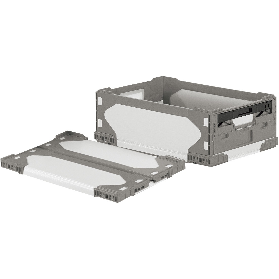LTRSSS26GYGY525X350X181 TECCELL Container(テクセルコンテナ)LT-RS-SS 岐阜プラスチック工業(RISU/リス) 容量26L グレー/グレー色  1個 LTRSSS26GYGY525X350X181