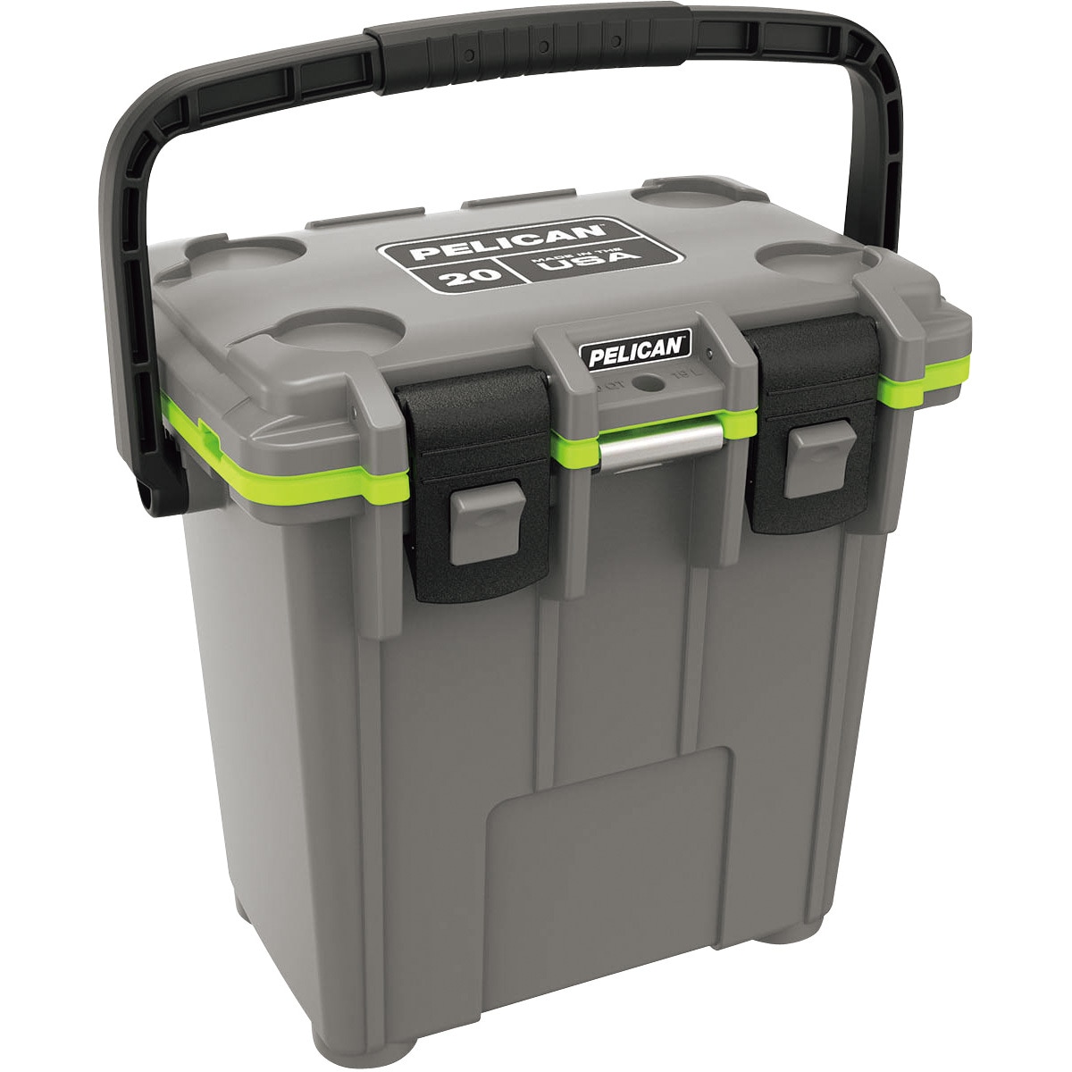 20Q-1-DKGRYEGRN 20QT エリートクーラー ダークグレーXグリーン 1台 PELICAN(ペリカン) 【通販モノタロウ】