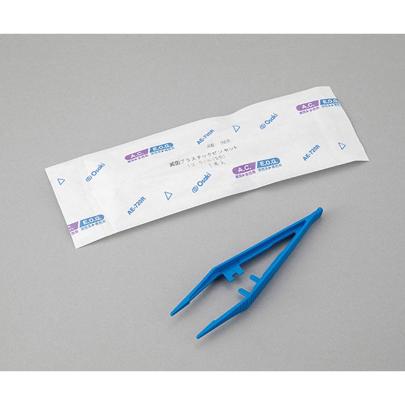 55628 滅菌プラスチックピンセット 125mm 1箱(100袋) オオサキメディカル 【通販モノタロウ】