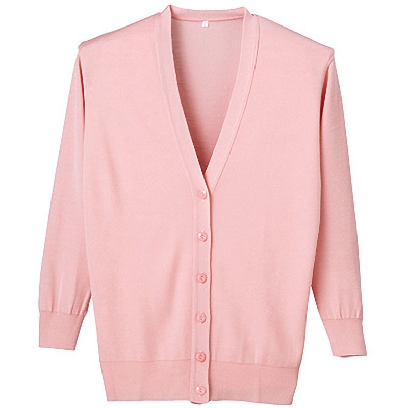 D-1002 抗ピル長袖ロングカーディガン D-PHASE(ディーフェイズ) ピンク色 L  D-1002 5,299円