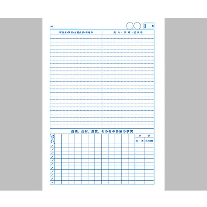 1号紙 国保カルテ アズワン サイズA4寸法297×210mm 1袋(100枚