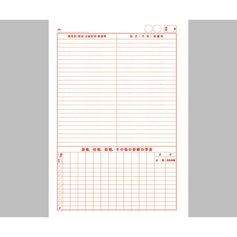 1号紙 社保カルテ アズワン サイズA4寸法297×210mm 1袋(100枚