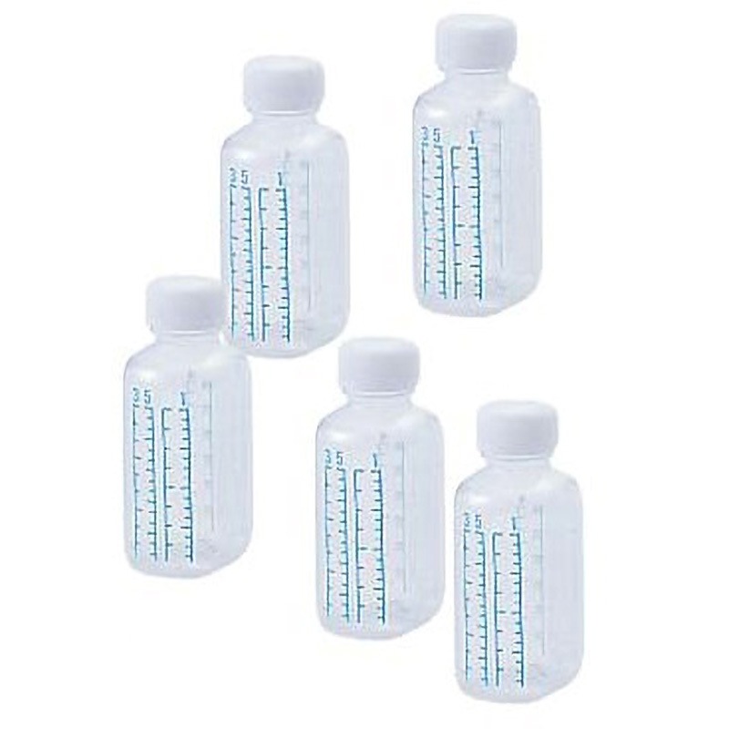 投薬瓶(カラー目盛付)未滅菌 アズワン 容量60mL  1箱(200本)