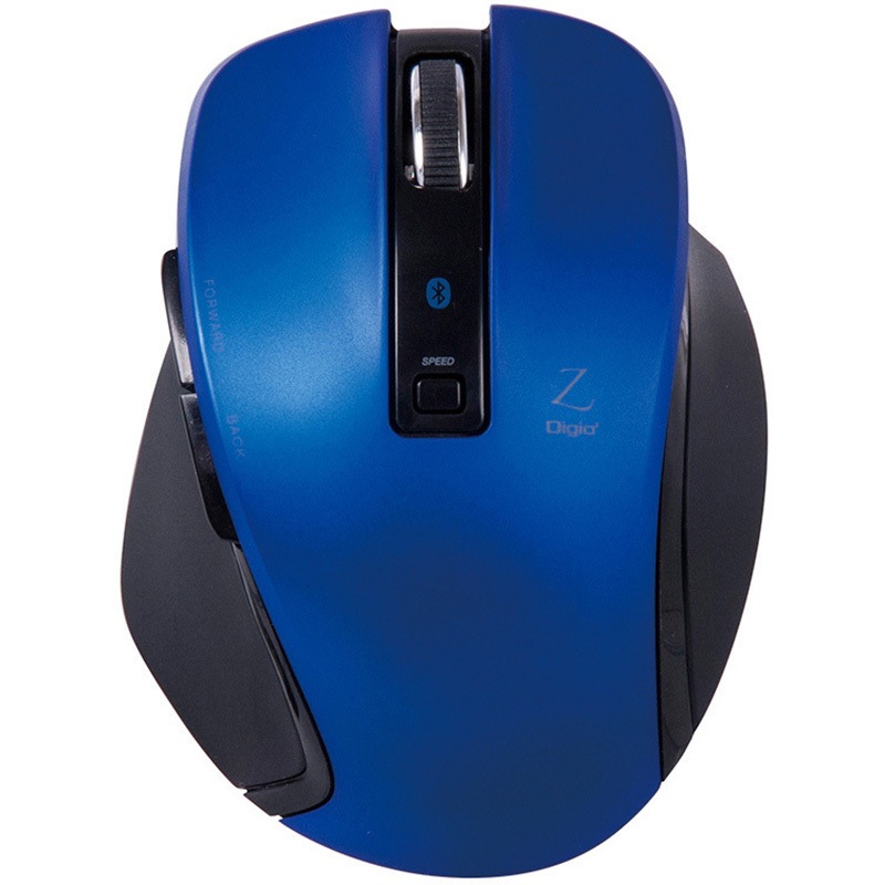 MUS-BKF121BL 小型Bluetooth5ボタンBlueLEDマウス ナカバヤシ 無線 ブルー色   MUS-BKF121BL